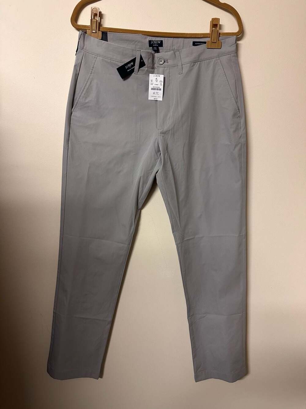 J.Crew Flex Tech Straight Pant Gray Size 31x32 NWT CG391